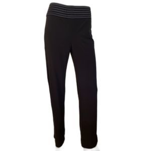 ETCETERA NWT Black Rayon Magnetic Grace Fit Straight Leg Pants, Size 6